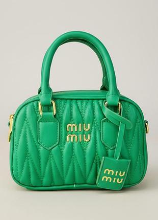 Женская сумка кросс-боди miu miu 18119 зеленая