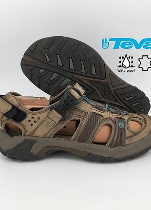 Трекинговые кожаные сандалии teva omnium leather  walnut 37 оригинал