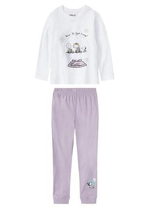 Піжама (лонгслів і штани) для дівчинки disney snoopy 392154 122-128 см (6-8 years) різнобарвний