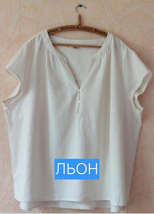 Женская блуза льняная, с коротким рукавом, светлого коляска от bpc