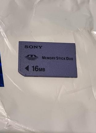 Неробоча карта пам'яті 16 мб (неб) sony memory stick duo Соні