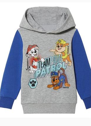 Худи двунитка для мальчика disney щенячий патруль 451185 110-116 см (4-6 years) серый