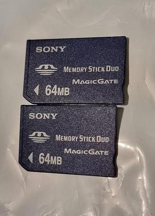 Неробоча карта пам'яті 64 мб (неб) sony memory stick duo соні