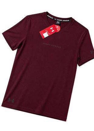 Футболка мужская бордовая/марсал under armour в норма,батал,супербатал