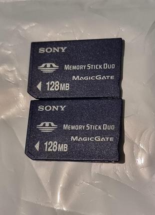 Неробоча карта пам'яті 128 мб (негб) sony memory stick duo соні