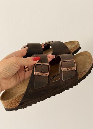 Шльопки birkenstock arizona oiled leather habana 38 (24,5 см) нові, оригінал