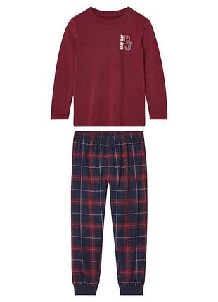 Піжама (лонгслів і штани) для хлопчика lupilu ecoprint 457115 110-116 см (4-6 years) різнобарвний