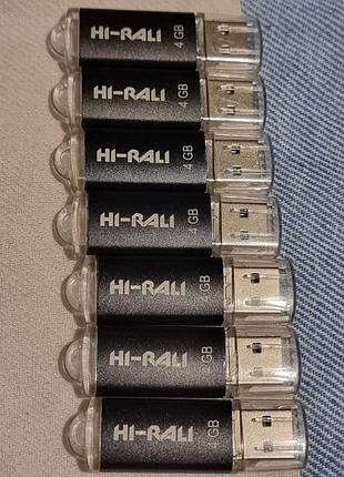 Флешка 4 гб hi-rali 10.3-11.0/11.7-33.4 чорна хіралі