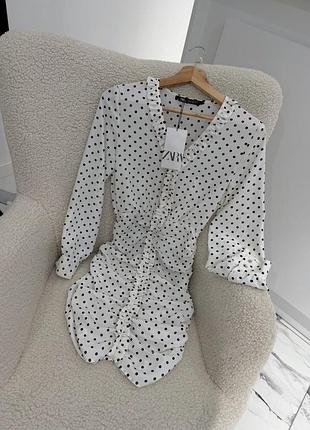 Сукня в горошок zara нова