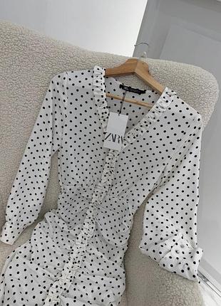 Сукня в горошок zara нова 2