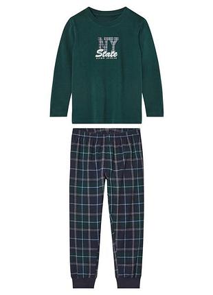 Пижама (лонгслив и штаны) для мальчика lupilu ecoprint 457115-1 122-128 см (6-8 years) комбинированный