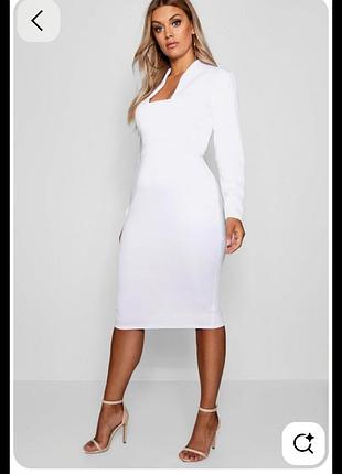 Белое платье на выдающееся событие boohoo
