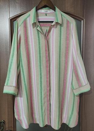 Льняная рубашка / туника в полоску gerry weber (лен, хлопок)