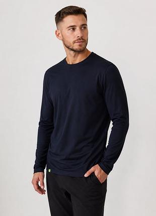 Arco чоловічий лонгслів xl темно-синій 100% recycled polyester базовий