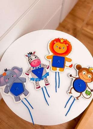 Настільна гра з ґудзиками звірятка vladi toys
