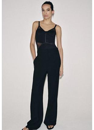 Боді комбіноване чорне , сіточка zara . нове !