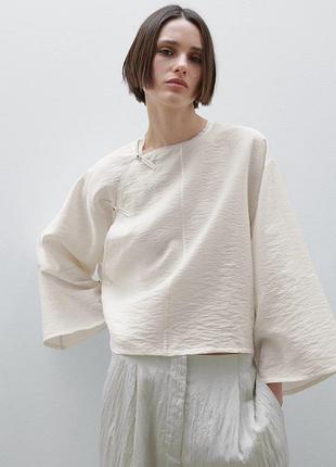 Massimo dutti блуза молочного кольору розмір m-l