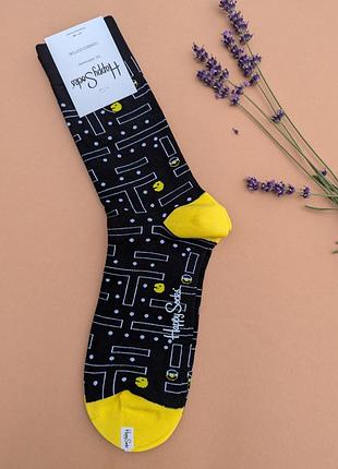 Носки мужские happy socks черные упакмен демисезонные, черный 2701826