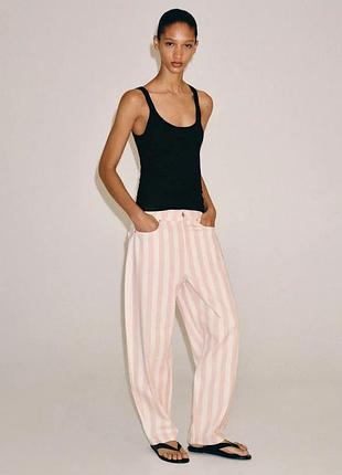 Джинсы zw collection tapered со средней посадкой и полосками