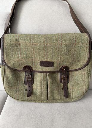 Сумка чоловіча у клітинку barbour