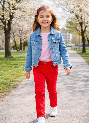 Дитячі вельветові брюки oshkosh b'gosh, розмір 6x (зріст 114-122 см), червоні
