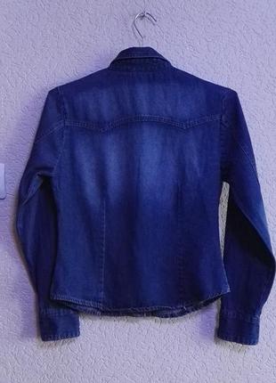 Рубашка джинсовая 100% хлопок женская,размер s (42-44размер) от periscope5 фото