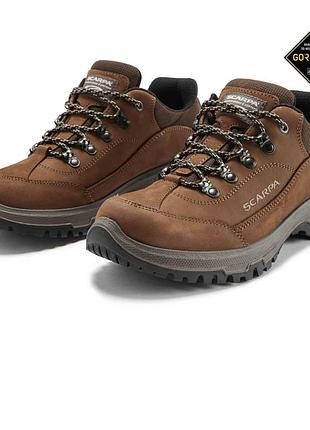 Scarpa cyrus gore-tex  мужские кожаные тактические-туристические кроссовки-полуботинки