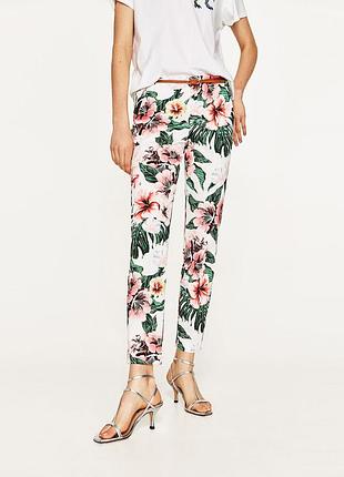 Класні котонові брюки, стрейч zara
