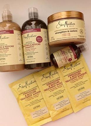 Sheamoisture, jamaican black castor oil шампунь, кондиціонер, маска
