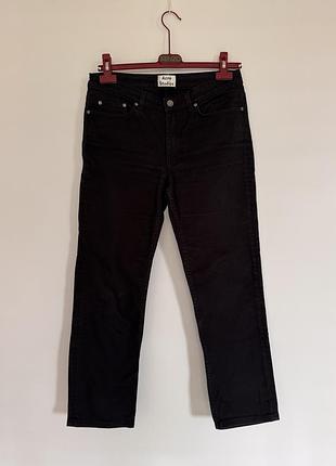 Чорні вкорочені джинси acne studio row black, розмір 27/32