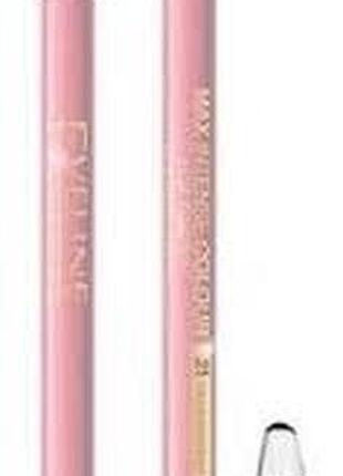 Eveline max intense colour lip liner - 21 transparent, Комплект из 2-х штук.