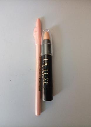 Комплект из карандаш контурный для губ eveline cosmetics max intense colour 20 тон и корректор/консилер la luxe, распродаж остатков