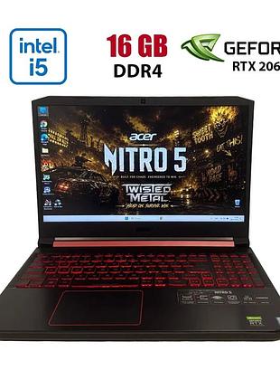 Ігровий ноутбук б-клас acer nitro 5 an515-54 / 15.6" (1920x1080) ips / intel core i5-9300h (4 (8) ядра по 2.4 - 4.1 ghz) / 16 gb
