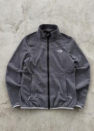 Кофта флісова the north face жіноча сіра фліс зіп худі оригінал спорт туризм