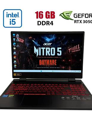 Ігровий ноутбук acer nitro 5 an515-58 / 15.6" (1920x1080) ips / intel core i5-12450h (8 (12) ядер по 3.3 - 4.4 ghz) / 16 gb ddr4 /