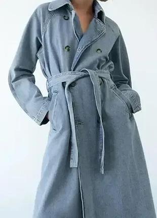 Джинсовий плащ zara