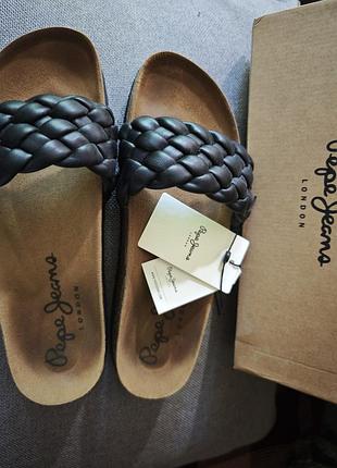 Шлепанцы женские pepe jeans oban tree 41 черные