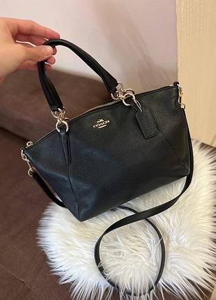 Сумка жіноча шкіряна coach чорна