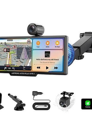 Автомонитор aspiring auto play dvr 2, magnet, carplay, android auto