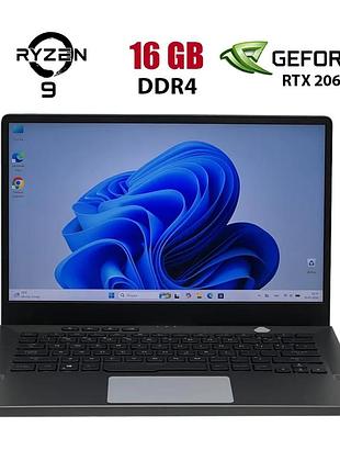 Игровой ноутбук asus rog zephyrus ga401qm / 14" (1920x1080) ips / amd ryzen 9 4900hs (8 (16) ядер по 3.0 - 4.3 ghz) / 16 gb ddr4 /