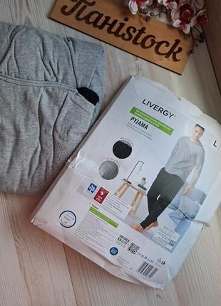 Пижама livergy l лонгслив штаны трикотаж хлопок