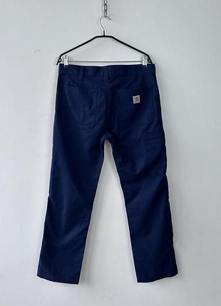 Штани брюки carhartt men's relaxed fit work pants size 33x32 navy blue cargo trousers utility