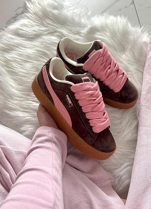 Puma suede xl brown pink