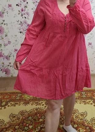 Яскраві муслінова сукня-туніка бохо kaffe (lisa tunic), 100% бавовна