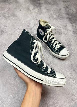 Кеди convers all star конверс чорні високі 38 24.5см