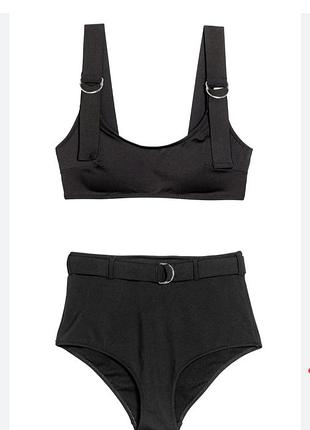 Купальник раздельный черный h&amp;m, р с