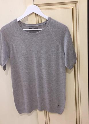 Новий.светр преміум бренду brax switzerland wool cashmere blend crew neck  grey with light sparkle trim зі свіжих колекцій