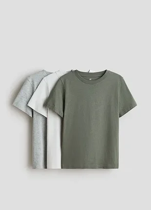 Набор футболок h&amp;m для мальчика 158-164 базовые, упаковка из 3-х шт.