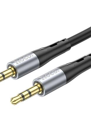 Аудіокабель hoco upa22 3.5mm male to 3.5mm male, silicone, 1m, black