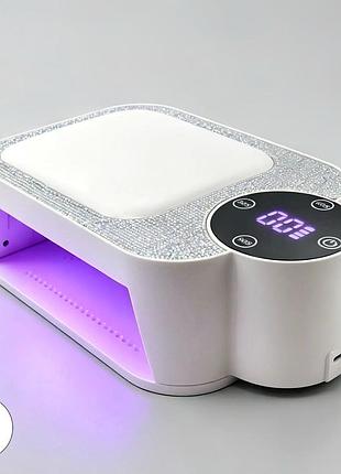 Лампа для ногтей sun bm-22 led/uv 90w с аккумулятором, белая